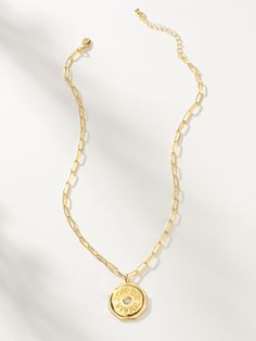 This chain and pendant necklace is one of the many joys in life, which makes sense since the French phrase “Joie De Vivre” means the joy of living. For a full look, pair the Joie De Vivre Pendant Necklace with our Joie De Vivre Bracelet. Or, if you’re looking for a gold necklace stack, try layering this statement pendant necklace with our Rebellious Curb Chain Necklace and Angel Number Key Necklace. | Gold Joie De Vivre Pendant Necklace | Women's Jewelry by Uncommon James Gold Necklace Stack, Uncommon James, Necklace Stack, Chain And Pendant, Joy Of Living, Key Necklace, Full Look, Angel Number, Statement Pendant