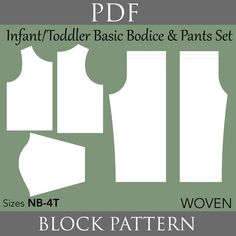 the front and back of a sewing pattern for a women's top