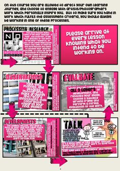 an advertisement with pink and black text on it, including the words in different languages