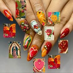 Nails Power, Mexican Nails, Colorful Nail Art, Colorful Nail, Summery Nails, Vibrant Nails, Luxury Nails, Dream Nails, Funky Nails