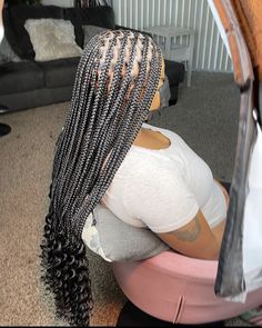 Small Knot Less Braids With Curly Ends, Braids 2022, Jazz Outfits, Black Kids Braids Hairstyles, Big Box Braids Hairstyles, Feed In Braids Hairstyles, African Hair Braiding Styles, Box Braids Hairstyles For Black Women