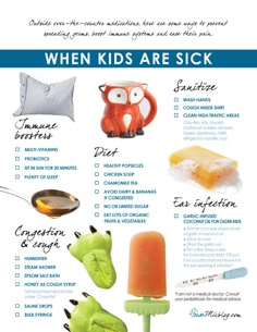 a poster with different things to eat for kids