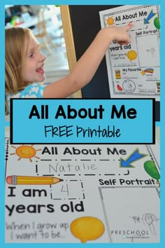 an all about me free printable for kids