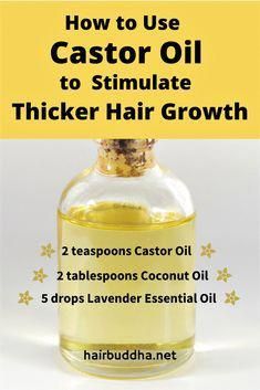 Castor oil boosts hair growth by increasing scalp circulation and nourishing the hair roots. It also removes toxins and wastes from the scalp Miracle Hair Growth, Hair Growth Oil Recipe, Thick Hair Growth, Hair Roots, Luscious Hair