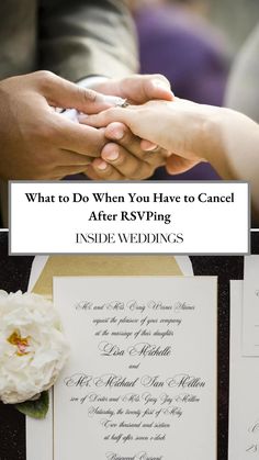 what to do when you have to cancel after rspping insidewedddings