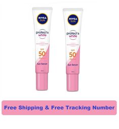 2 x 30ml Nivea Sun Protect & White Instant Aura Serum Pink All Skin SPF50+ PA+++ Description Condition:      New Brand:           Nivea Model:           30 ml Formulation:   Serum Type:              Sun Protect and White Instant Aura Nivea Protect & White Instant Aura Serum Sunscreen cream, face, serum texture - Double UV Protection protects the skin from UVA UVB rays as well as UVA1. - Aura Booster specially formulated from Nivea Sun helps the skin look white aura. Immediately clear - Maintain Nivea Sunscreen Spf 50, Sunscreen Nivea, Serum Texture, White Aura, Cream Face, Face Serum, Spf 50, Makeup Skin Care, Skin Makeup