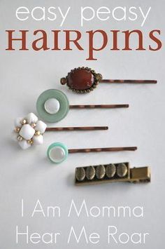 the cover of easy peasy hairpins by i am momma hear me roar