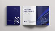 an open brochure with the words empower your frontline on it