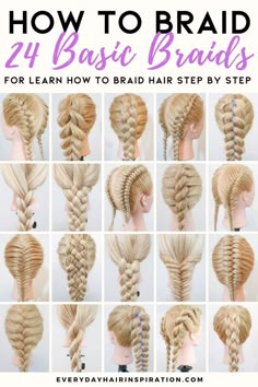 Easy Braids For Beginners, Medium Hair Braids, How To Braid, Braiding Your Own Hair, Braids For Medium Length Hair, Hairstyles Hoco, Beautiful Braided Hair, Easy Braids, Hairdo For Long Hair