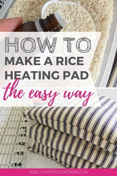 how to make a rice heating pad the easy way