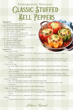 the recipe for classic stuffed bell peppers