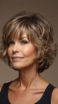 Short Hairstyles for Women Over 60 60 Womens Hair Styles, Hairstyles For Medium Length Hair With Layers Easy, Naturally Curly Shag Haircut, Feathered Layered Hairstyles, Short Layered Wavy Hairstyles, Short Choppy Layered Haircuts, Over 50 Haircuts, Short Choppy Layered Hair, Layered Wavy Hair