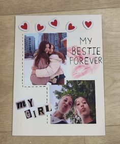 Scrapbook For Bff Birthday, Birthday Card Ideas Scrapbook, Journal Ideas For Bestie, Besties Scrapbook Ideas, Birthday Book For Best Friend, Birthday Diary Ideas For Best Friend, Diary Ideas For Best Friend, Friends Book Ideas, Bff Book Ideas