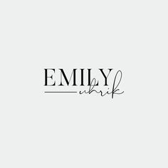 the word emly ink is written in black on a white background with a small handwritten