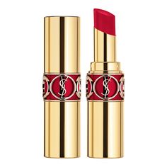 A lipstick that gives your lips the attention they deserve. Ysl Rouge Volupte Shine, Shiny Lipstick, Luxury Lipstick, Shine Lipstick, Bottom Lip, Ysl Beauty, Lip Colour, Lip Brush, Beauty Sale