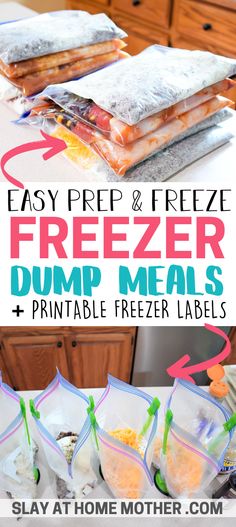 freezer meals are great for kids and adults to use in the kitchen or at home