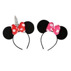 Minnie Mouse ears and Mickey Mouse ears for Disney lovers of all ages. These Mouse ears headbands are the perfect topper to a Mickey Halloween costume and Minnie Halloween costume. Minnie ears and Mickey ears are also so fun to wear on your visit to Disneyland, Disney World, and other Disney theme parks.Mouse ears headbands are offered in a variety of designs for wear at birthdays, on Halloween and Christmas, and with cosplay looks.Disney headbands with mouse ears are a Disney accessory that wil Costume Headbands, Minnie Costume, Minnie Mouse Headband, Disney Minnie Mouse Ears, Disney Headbands, Minnie Mouse Ears Headband, Mickey Halloween, Mouse Ears Headband