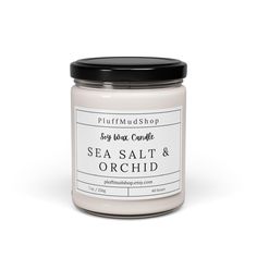 sea salt and orchid scented candle