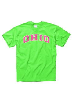 This product is not endorsed or licensed in any way by any team, or organization. Classic Fit, Tubular construction, Taped neck and shoulders, Quarter-turned to eliminate center crease, 100% Cotton, Unisex, Fit: True to Size, 100% Cotton Ohio T Shirts, Neon Arch, Neon Tshirt, Green Arch, Neon Shorts, Neon Printing, Baylor Bear, Green Neon, Basic Fits