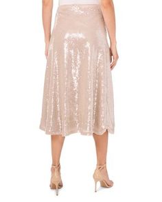 Vince Camuto Sequinned Midi Skirt Pink Pencil, Wedding Slippers, Sparkle Skirt, Bias Cut Skirt, Mary Jane Shoes Womens, Tall Jeans, Metallic Fabric, Under Dress, Work Looks