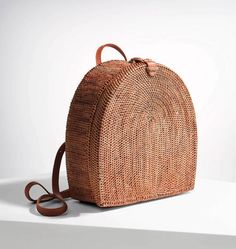 Rattan Ata Wicker Backpack – Boho Living Room Brown Straw Backpack Bag For Travel, Brown Straw Backpack For Travel, Straw Backpack With Braided Handles For Travel, Natural Straw Backpack For Travel, Everyday Summer Straw Backpack, Summer Everyday Straw Backpack, Daily Use Straw Backpack, Casual Summer Backpack In Brown, Natural Backpack With Adjustable Strap For Vacation