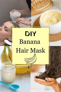 Banana Hair Mask - Vegan Focus Banana Hair Mask For Frizzy Hair, Banana Mask For Hair, Banana Mask, Banana Hair Mask, Hair Advertisement, Hair Recipes, Using Dry Shampoo, Snoring Solutions, Diy Hair Masks