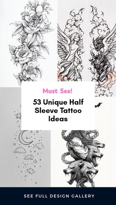 Explore 53 stunning half sleeve tattoo ideas showcasing a variety of styles to help you express your personality and find the perfect tattoo. This pin includes beautiful imagery reflecting dignity and creativity in tattoo art.