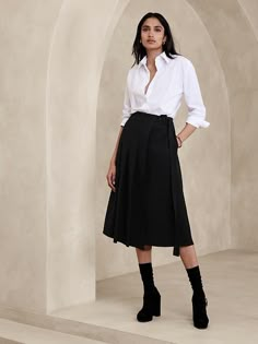 Midi Length Skirt With Belt Loops, Fitted Belted Pleated Skirt For Work, Relaxed Fit Belted Flared Skirt, Fall Pleated Skirt With Belt Loops For Work, Fall Workwear Pleated Skirt With Belt Loops, Asymmetrical Lined Skirt For Work, Lined Asymmetrical Skirt For Work, Relaxed Asymmetrical Skirt With Belt Loops, Midi Length Bottoms For Workwear In Fall