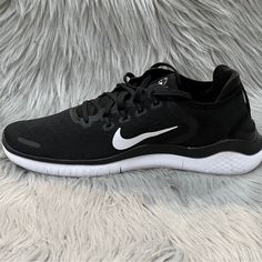 Black & White 942837~001 Nike Black Athletic Sneakers, Nike Black Athletic Fit Sneakers, Nike Black Sneakers For Jogging, Black Athleisure Sneakers With Cushioned Footbed, Sporty Black Sneakers, Black Athleisure Sneakers For Running, Sporty Black Sneakers For Running Errands, Black Slip-on Athleisure Running Shoes, Black Low-top Running Sneakers