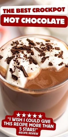 the best crockpot hot chocolate recipe is on sale for only $ 5 99