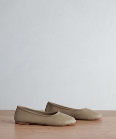 Charlotte Ballet Flat Khaki The classic ballet flat is back and better than ever—in buttery soft calf leather and two perfectly neutral colorways. Unlined and ultra-comfortable for easy everyday wear. Soft leather upper. Made in Portugal.Please note that any shoes with a worn sole will not be accepted for return. If yo Jenni Kayne, Ballet Flat, Color Khaki, Get Dressed, Ballet Flats, Soft Leather, Calf Leather, Are You The One, Everyday Wear