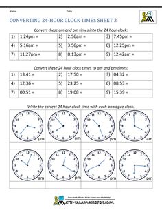 a printable worksheet for telling time on the clock