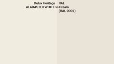 a white wall with the words dubux heritage alhabster white cream ral 8001