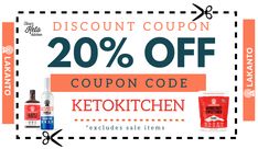 coupon for keto kitchen products with 20 % off coupon code on sale items