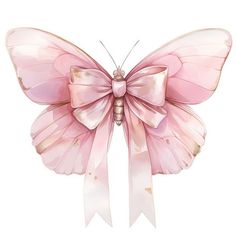 Pink Butterfly Art, Butterflies Aesthetic, Wings Illustration, Pink Coquette Aesthetic, Bow Illustration, About Butterflies, Recuerdos Primera Comunion Ideas, Butterflies Design, Butterfly Aesthetic