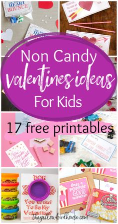 non candy valentine's ideas for kids with free printables