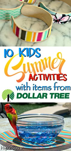 kids'summer activities with items from dollar tree to make them look like they are having fun