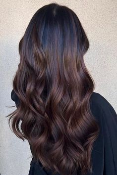 Dark Chocolate Brown Balayage Mahogany Highlights, Healthy Black Hair, People With Blue Eyes, Shiny Black Hair, Woman With Blue Eyes, Which Hair Colour, Copper Red Hair, Black Wavy Hair