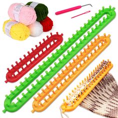 PRICES MAY VARY. ❤️[Easy-to-use Knitting Loom Set for Beginners] Coopay knitting looms are very fun and easy for beginners to learn to use. If you try to learn how to knit and crochet and can't do it, but these knitting looms kit can make you a successful knitter/crocheter. You can watch some videos online or follow the instructions to make many fun yarn crafts. Loom knitting saves a lot of time and makes your work very efficient, you can easily and quickly complete a hat or scarf. ❤️[Widely Use Loom Blanket, Loom Scarf, Scarf Blanket, Large Knitting, Peg Loom, Knitting Loom, Blanket Shawl, Knitting Kit, Craft Area