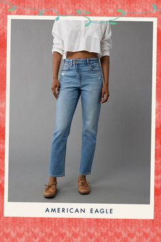 Stretch/Mid-weight structured denim with just enough stretch for everyday comfort/Holds its shape & won't bag out. Ever./Medium wash Smart Casual For Work, Outfits For Work Women, Outfit Ideas Smart Casual, Outfit Ideas Smart, Women Work Wear, Outfits For The Office, Free People Fashion, Preppy Outfit Ideas, Style Business Casual