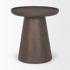 Rebecka is a medium-dark brown wood, pedestal-style accent table with a tapered base and round tray tabletop. Birch Lane™ Birch Lane™ Rebecka End Table - End Tables in Brown | Size 20.5" H X 19" W X 19" D Drum Accent Table, Bookshelves With Tv, Wood Pedestal, Living Room Tv Stand, Living Room End Tables, Wood End Tables, Round Tray, Living Room Furniture Sofas, Coffee Table Setting