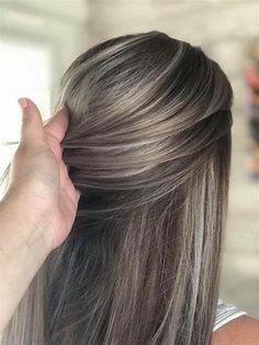 Balayage Shadow Root, Babylights Hair, Colored Hair Tips, Ash Brown Hair, Shadow Root, Winter Hair Color, Brown Blonde Hair, Grey Hair Color