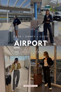 Looking for airport outfit inspo? Check out these comfy, cute, and cozy looks that are perfect for every season! Whether you're into casual or chic styles, these trendy airport outfit ideas will keep you stylish and comfortable while you travel. Get inspired by this aesthetic guide to airport fashion! Cute Comfy Airport Outfits, Suede Jacket Outfit, Airport Outfit Ideas, Comfy Airport Outfit, Airport Outfit Summer, Grey Tracksuit, Airport Outfits, Airport Fashion, Activewear Sets