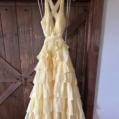 Size 4, Yellow, Ball Gown Yellow Ball Gown Prom Dress, Yellow Ball Gown, Mac Duggal Prom Dresses, Mac Duggal Prom, Ball Gown Prom Dress, Fantasy Life, Mac Duggal Dresses, Yellow Wedding, Mac Duggal