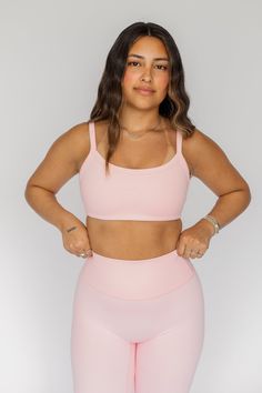 Our Scoop Bra features wide spaghetti straps and adjustable shoulder straps for a custom fit. With its classic scoop neckline, it provides the perfect amount of coverage, making it the kind of bra that fits well on everybody shape. Scoop Bra, High Waisted Leggings, Bra Tops, Scoop Neckline, Custom Fit, Soft Pink, Shoulder Straps, Polyester Spandex, Spaghetti Strap