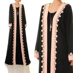 Habits Musulmans, Abaya Style, Long Duster Cardigan, Abaya Black, Moslem Fashion, Abaya Kimono, Cardigan Long, Hijab Style, Maxi Cardigan