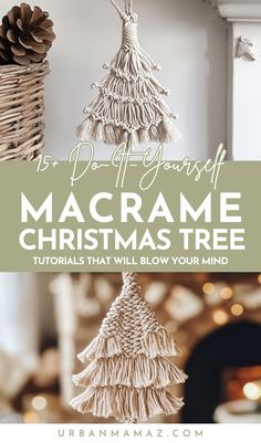 macrame christmas tree with text overlay