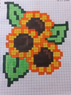 a piece of paper that has been made to look like sunflowers