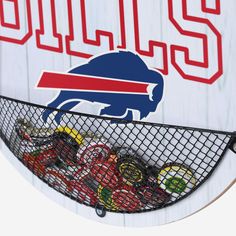 the buffalo bills logo is shown on a sign