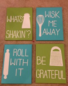 Custom Made Quote Canvases. by ClassyCanvasByMaddie on Etsy, $25.00 Kitchen Mural Ideas, Kitchen Mural, Apartment Decoration, Mural Ideas, Viria, Canvas Quotes, First Apartment, Crafty Craft, Craft Time